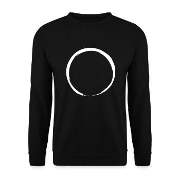 Circle round pattern abstract symbol vector motif - Unisex Sweatshirt - black - Front - Alina (178cm) & Michal (187cm)
