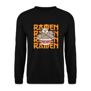 Ramen Nudelsuppe Schale Japanische Nudeln - Unisex Pullover - Schwarz - Vorne - Alina (178cm) & Michal (187cm)