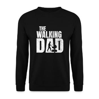 the walking dad | Father's Day | Dad gift - Unisex Sweatshirt - black - Front - Alina (178cm) & Michal (187cm)