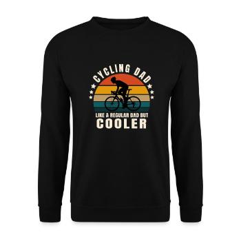 cycling dad - Unisex Sweatshirt - black - Front - Alina (178cm) & Michal (187cm)