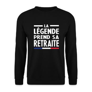 La Légende Prend Sa Retraite - Sweat-shirt Unisexe - noir - Devant - Alina (178cm) & Michal (187cm)