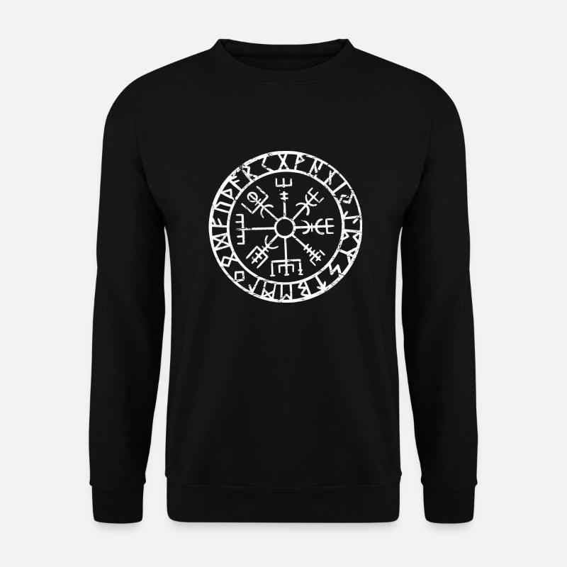 Vegvisir Viking Compass Nordisches Design - Unisex Pullover - Schwarz