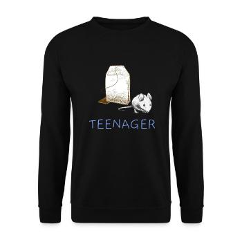 L’ADOLESCENTE - Sweat-shirt Unisexe - noir - Devant - Alina (178cm) & Michal (187cm)
