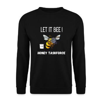 LET IT BEE Honey Taskforce - Unisex Pullover - Schwarz - Vorne - Alina (178cm) & Michal (187cm)