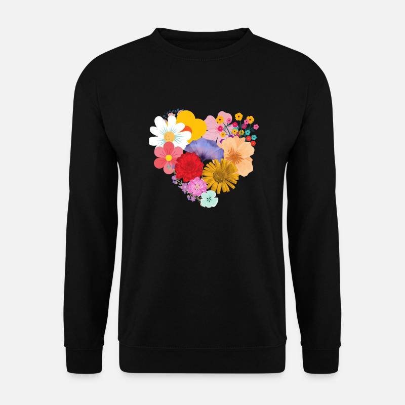 Liebe Blume - Unisex Pullover - Schwarz