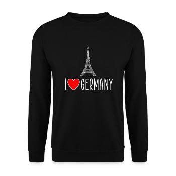 Deutschland Germany lustiges shirt funny shirt - Unisex Pullover - Schwarz - Vorne - Alina (178cm) & Michal (187cm)
