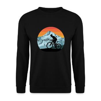 VTT Vélo montagnes Montagnes vintage - Sweat-shirt Unisexe - noir - Devant - Alina (178cm) & Michal (187cm)