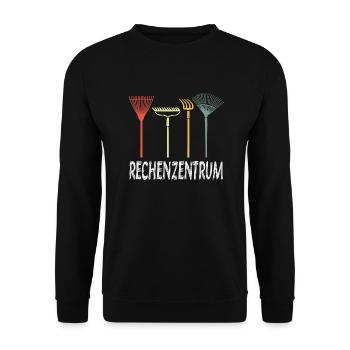 Rechenzentrum Gärtner Nerd Computer Spruch Garten - Unisex Pullover - Schwarz - Vorne - Alina (178cm) & Michal (187cm)