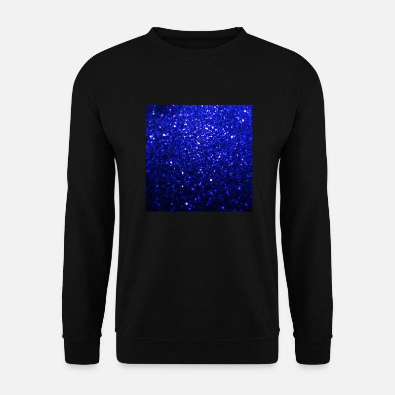 Funkelnde dunkelblaue Glitter - Unisex Pullover - Schwarz