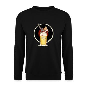Beerlesque - Sweat-shirt Unisexe - noir - Devant - Alina (178cm) & Michal (187cm)