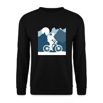 Bike Biking Bicycle Cycling - Unisex Sweatshirt - black - Front - Alina (178cm) & Michal (187cm)