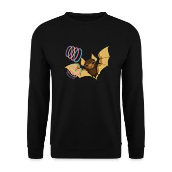 La chauve-souris - Sweat-shirt Unisexe - noir - Devant - Alina (178cm) & Michal (187cm)