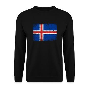 Islande Drapeau Iceland Islands - Sweat-shirt Unisexe - noir - Devant - Alina (178cm) & Michal (187cm)