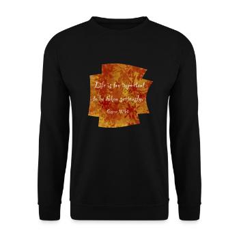 Oscar wilde quote - Unisex Pullover - Schwarz - Vorne - Alina (178cm) & Michal (187cm)
