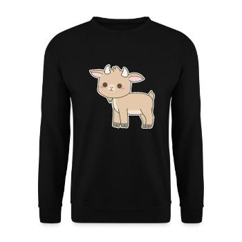Goat - Unisex Sweatshirt - black - Front - Alina (178cm) & Michal (187cm)
