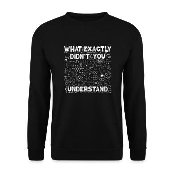 Wissenschaft Chemie Physik Nerd Chemiker - Unisex Pullover - Schwarz - Vorne - Alina (178cm) & Michal (187cm)