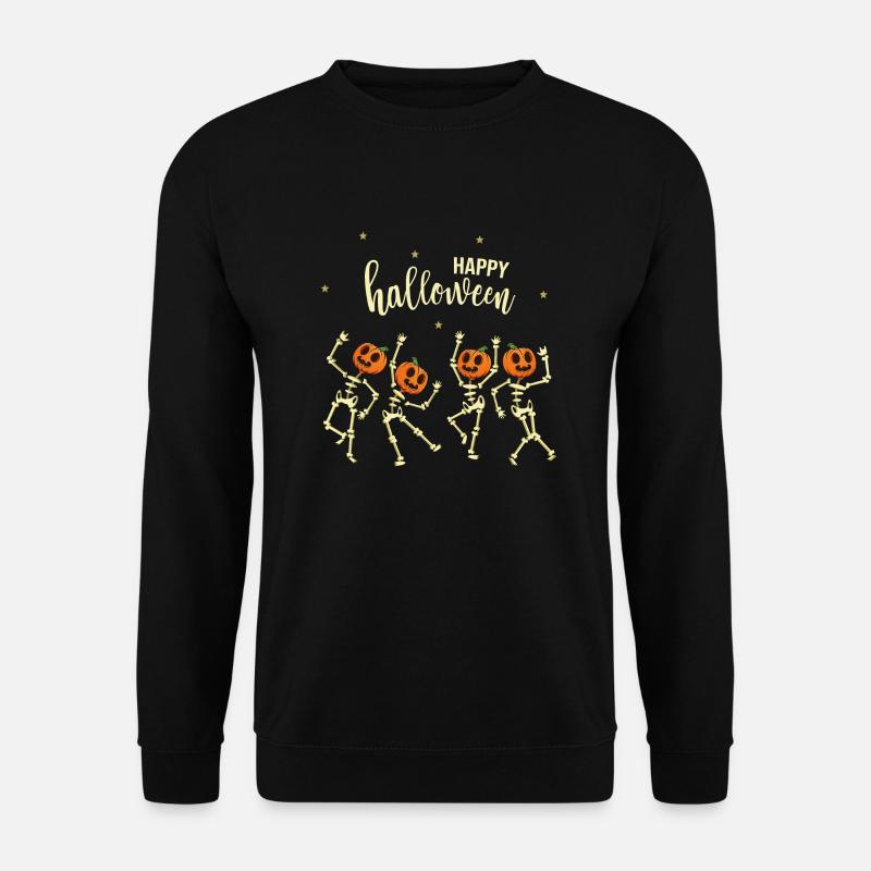 Happy Halloween - Pumpkin Skeleton Dance - Sweat-shirt Unisexe - noir