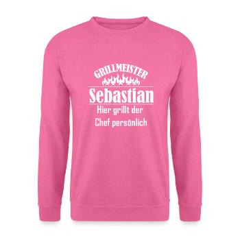 Grillmeister Sebastian - Unisex Pullover - Pink - Vorne