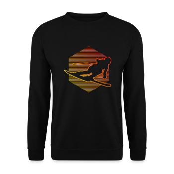 Skiing Ladies Skiing Girls - Unisex Sweatshirt - black - Front - Alina (178cm) & Michal (187cm)