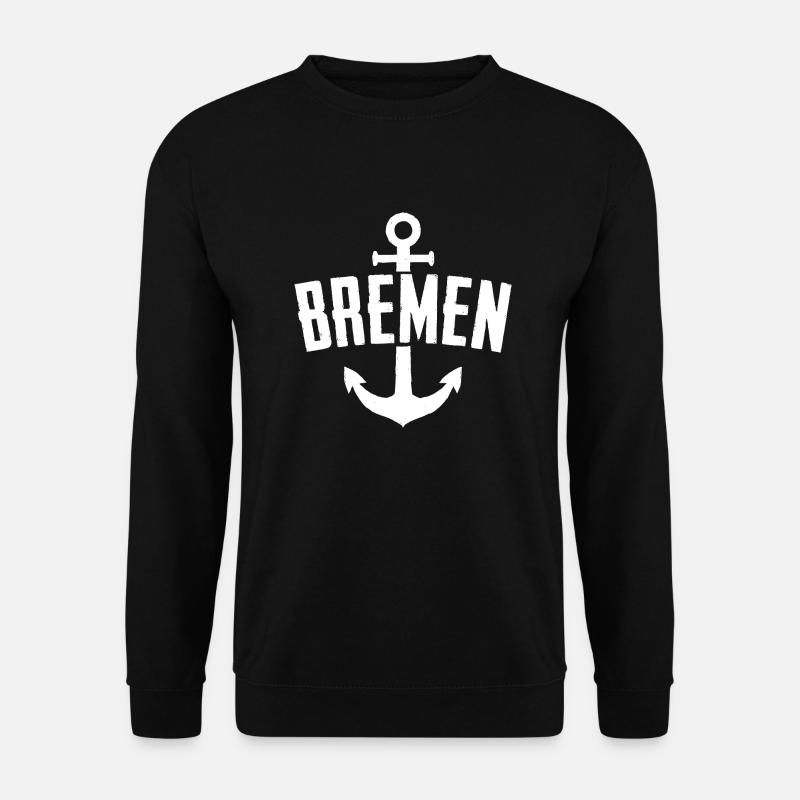 Bremen Hansestadt Anker Küste Meer Schiff - Unisex Pullover - Schwarz