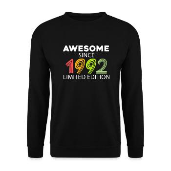 Fantastique depuis 1992 - né en 1992 - Sweat-shirt Unisexe - noir - Devant - Alina (178cm) & Michal (187cm)