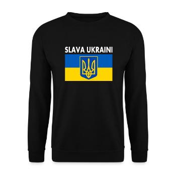 Slava ukraini - Unisex Sweatshirt - black - Front - Alina (178cm) & Michal (187cm)
