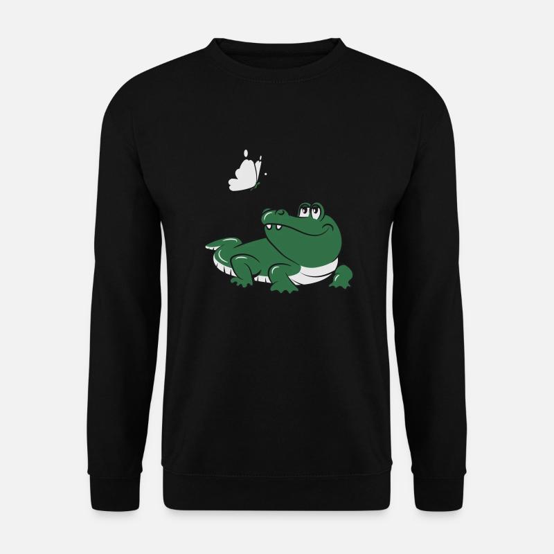 Krokodil Reptil Schmettering - Unisex Pullover - Schwarz