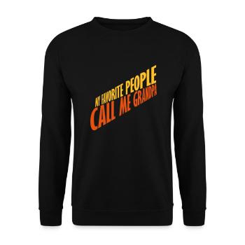 People Call Me Grandpa - Unisex Sweatshirt - black - Front - Alina (178cm) & Michal (187cm)