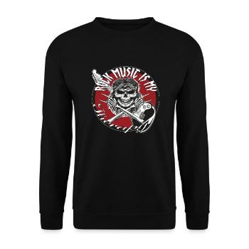 Rock and Roll Rock Music Hard Rock Therapy - Unisex Sweatshirt - black - Front - Alina (178cm) & Michal (187cm)