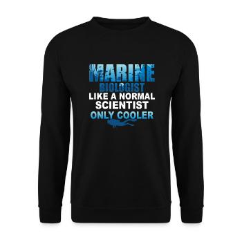 Un biologiste marin comme un scientifique normal biologie - Sweat-shirt Unisexe - noir - Devant - Alina (178cm) & Michal (187cm)