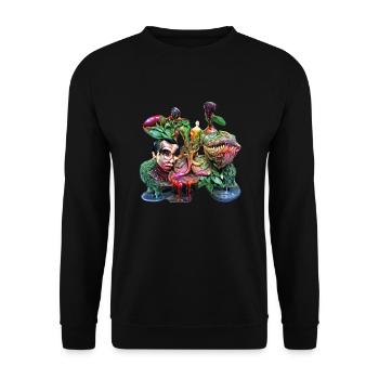 Carnivorous plant - Unisex Sweatshirt - black - Front - Alina (178cm) & Michal (187cm)