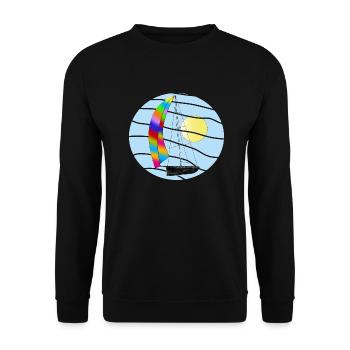 On the way to the distance. - Unisex Sweatshirt - black - Front - Alina (178cm) & Michal (187cm)