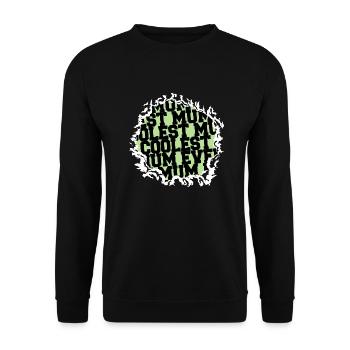humor statement family reunion joke btc children - Unisex Sweatshirt - black - Front - Alina (178cm) & Michal (187cm)