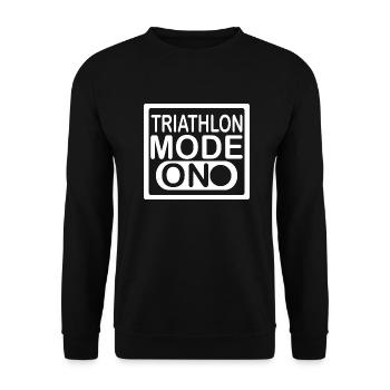 Triathlon Swim Bike Run Marathon - Unisex Sweatshirt - black - Front - Alina (178cm) & Michal (187cm)
