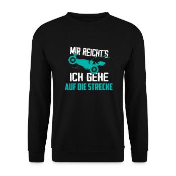 Mir reicht's ich gehe auf die Strecke RC Car Mode - Unisex Pullover - Schwarz - Vorne - Alina (178cm) & Michal (187cm)
