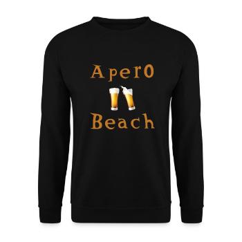 Apéro beach - Sweat-shirt Unisexe - noir - Devant - Alina (178cm) & Michal (187cm)