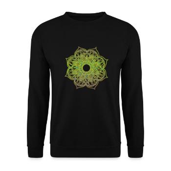 Mandala - Unisex Pullover - Schwarz - Vorne - Alina (178cm) & Michal (187cm)