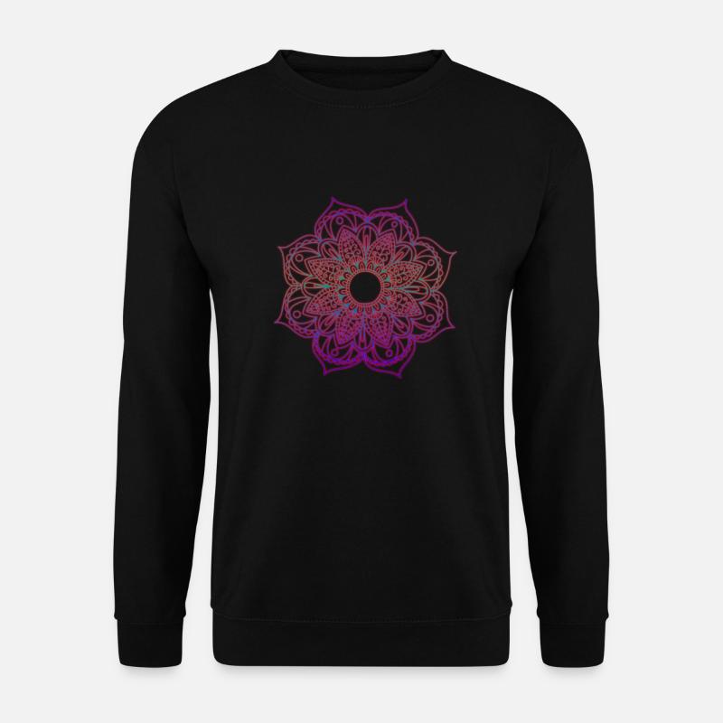 Mandala rot - Unisex Pullover - Schwarz