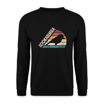 Kookaburra Birder Ornithologie ornithologique - Sweat-shirt Unisexe - noir - Devant - Alina (178cm) & Michal (187cm)