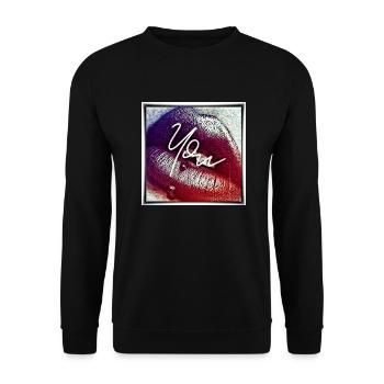 Kiss you - Unisex Sweatshirt - black - Front - Alina (178cm) & Michal (187cm)