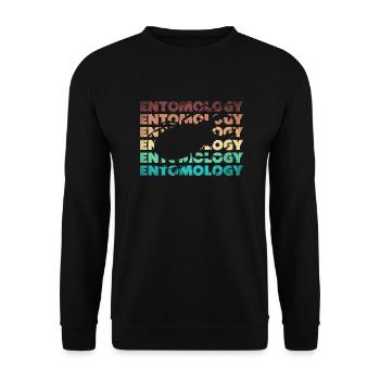 Entomology Entomologist Insects Bugs Silhouette - Unisex Pullover - Schwarz - Vorne - Alina (178cm) & Michal (187cm)