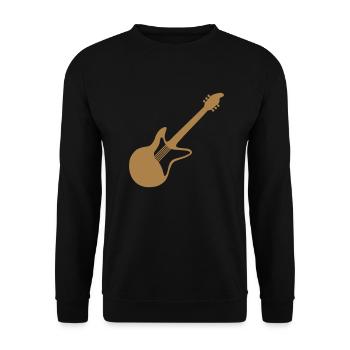 Cool Elektrogitarre Gitarrist Gitarre - Unisex Pullover - Schwarz - Vorne - Alina (178cm) & Michal (187cm)