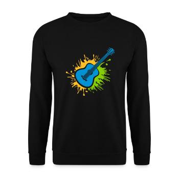 Éclaboussures colorées de gouttes de guitariste de couleur - Sweat-shirt Unisexe - noir - Devant - Alina (178cm) & Michal (187cm)