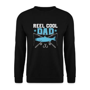 Reel Cool Papa Pêcheur pêcheur - Sweat-shirt Unisexe - noir - Devant - Alina (178cm) & Michal (187cm)