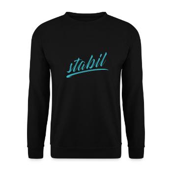 stabil - Unisex Pullover - Schwarz - Vorne - Alina (178cm) & Michal (187cm)