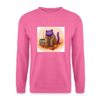 Chat d’automne - Sweat-shirt Unisexe - rose - Devant