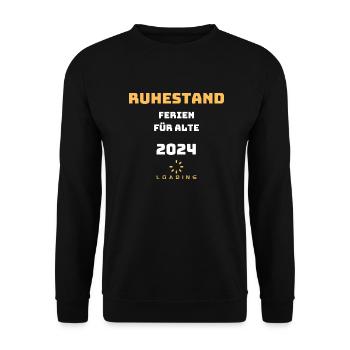 Ruhestand Ferien für alte 2024 Loading Geschenk - Unisex Pullover - Schwarz - Vorne - Alina (178cm) & Michal (187cm)