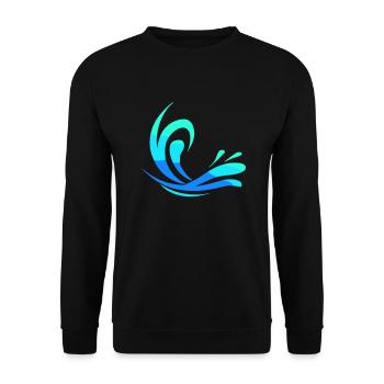 Water - Unisex Sweatshirt - black - Front - Alina (178cm) & Michal (187cm)