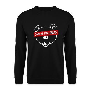 Love is for losers - Unisex Sweatshirt - black - Front - Alina (178cm) & Michal (187cm)