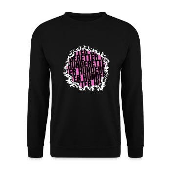 geschenkidee doggie cool umweltschutz - Unisex Pullover - Schwarz - Vorne - Alina (178cm) & Michal (187cm)